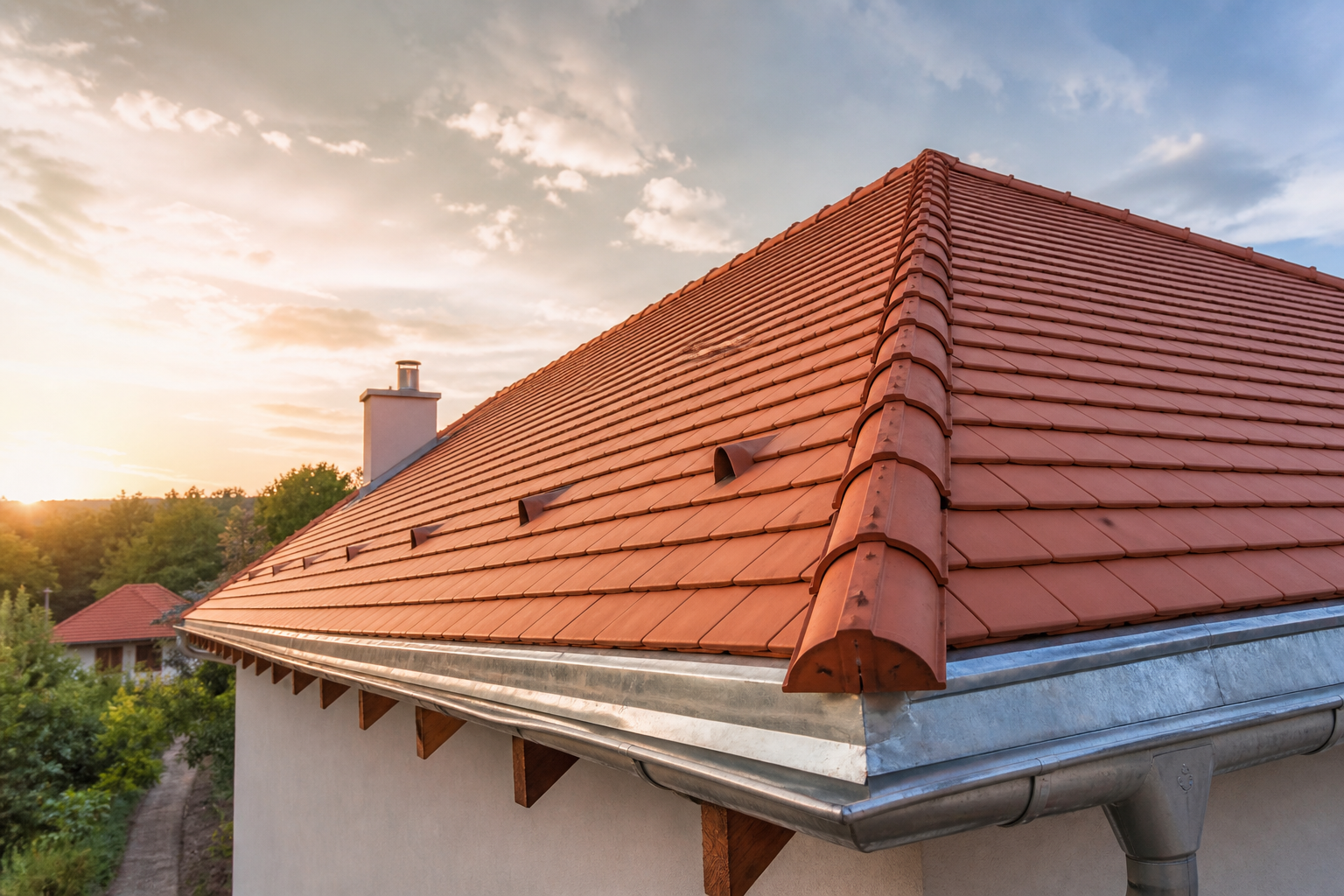 Toiture en tuiles rénovée par Alpha Batiment dans les Yvelines